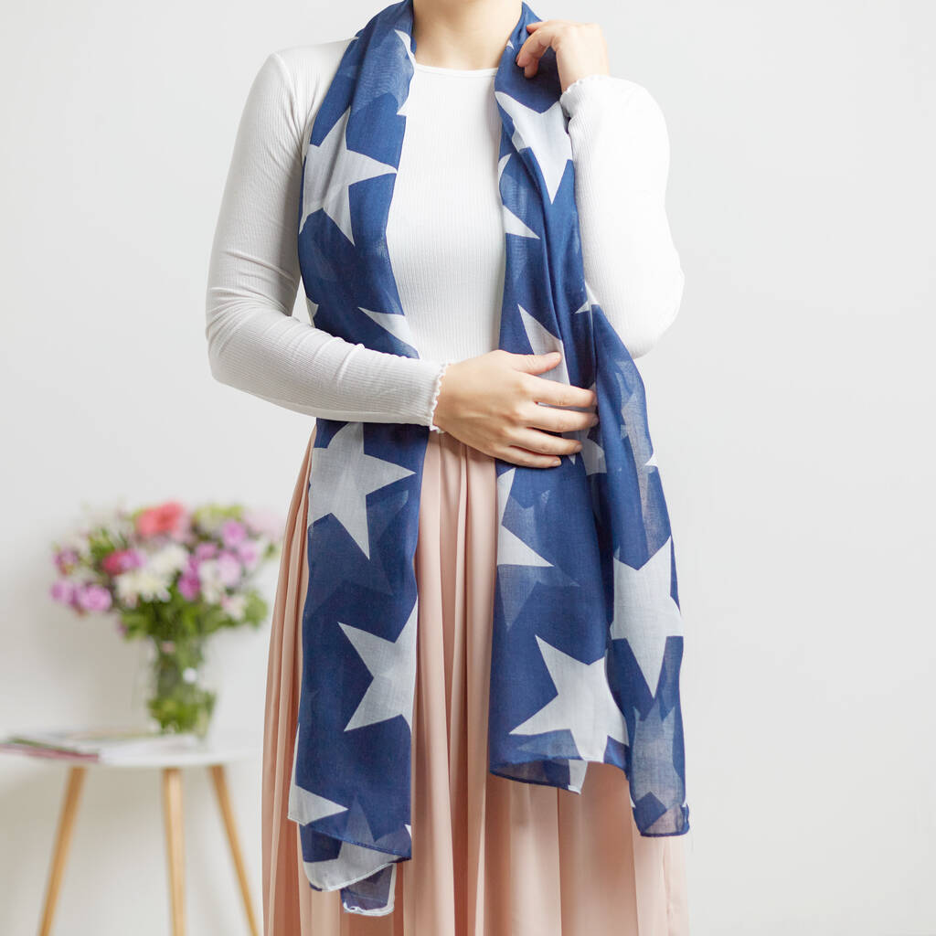 Big Star Print Scarf