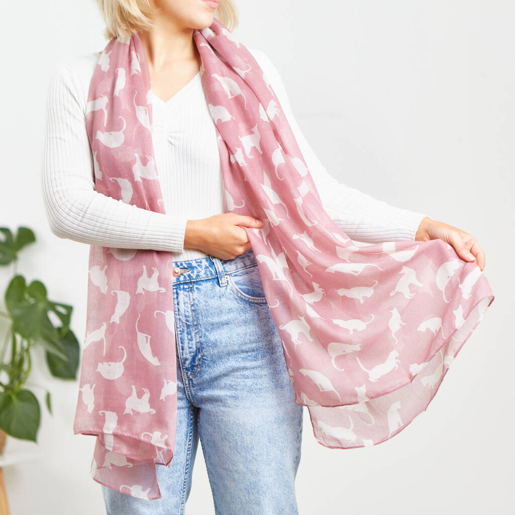 Cat Print Scarf