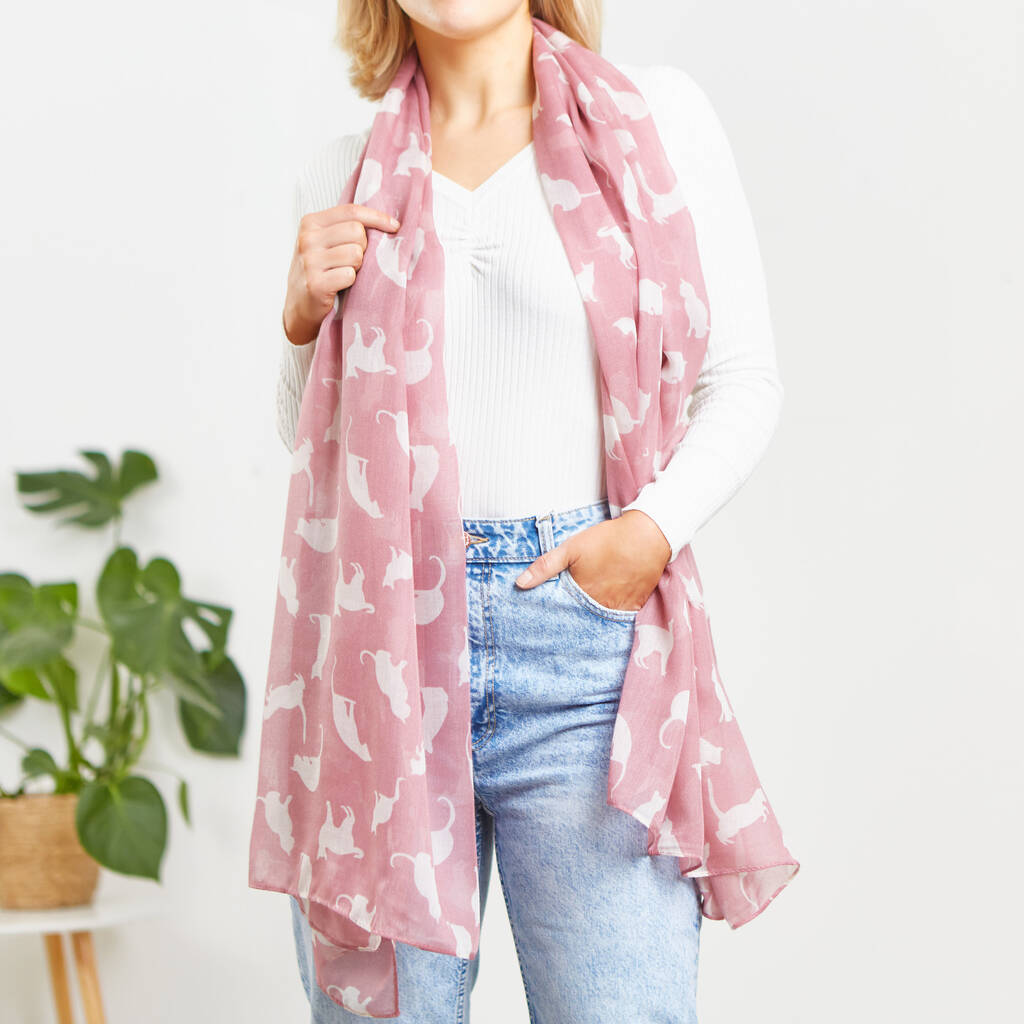 Cat Print Scarf