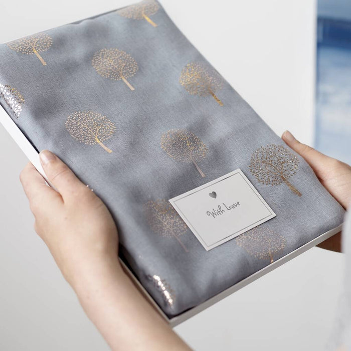Metallic Tree Of Life Cotton Scarf