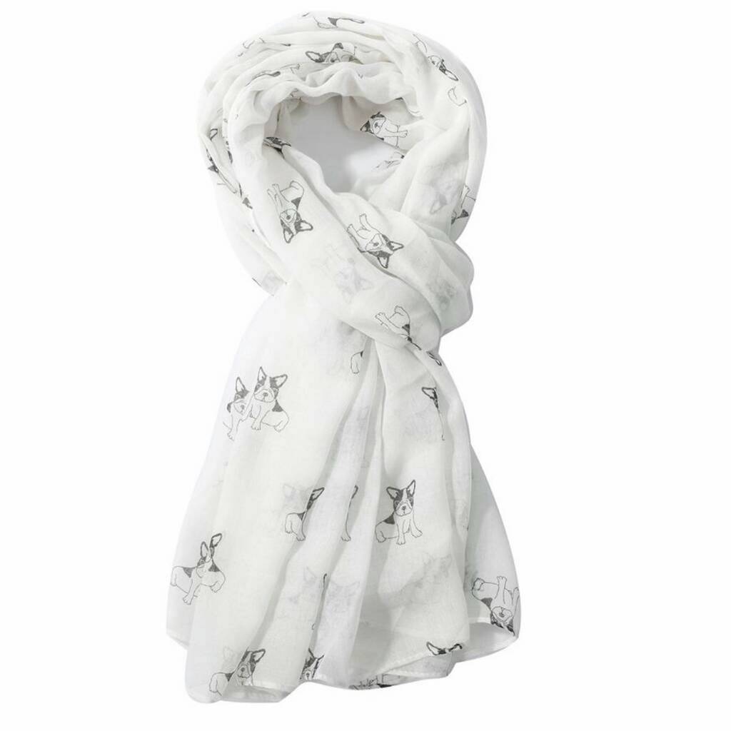 French Bulldog Sketch Scarf