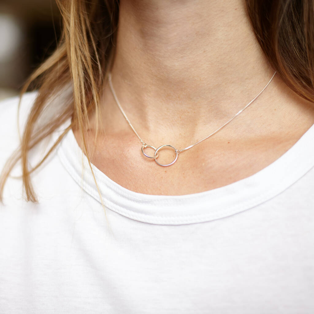 mother daughter angel wing & infinity initial necklace