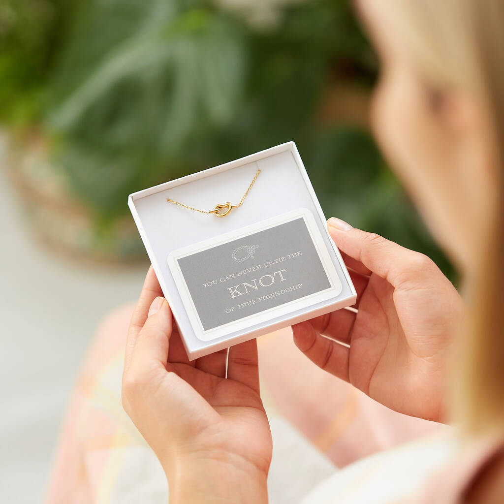 Gold Knot Of Friendship Necklace