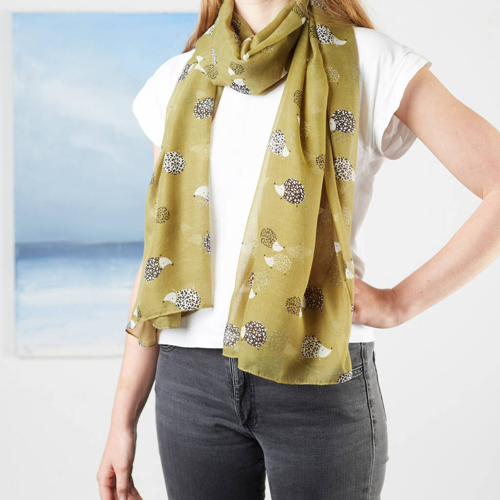 Hedgehog Print Scarf