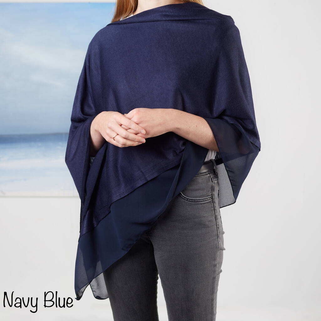 Light Weight Wool Mix Poncho