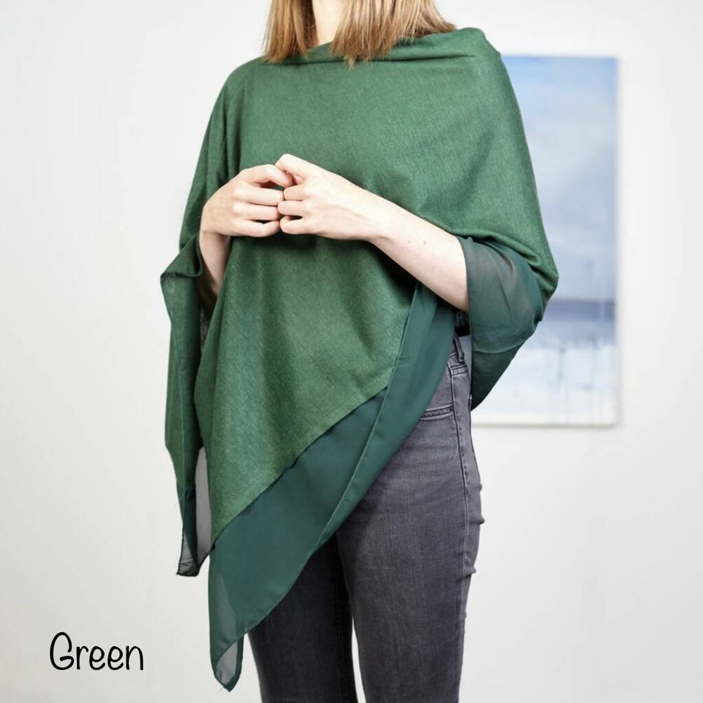 Light Weight Wool Mix Poncho