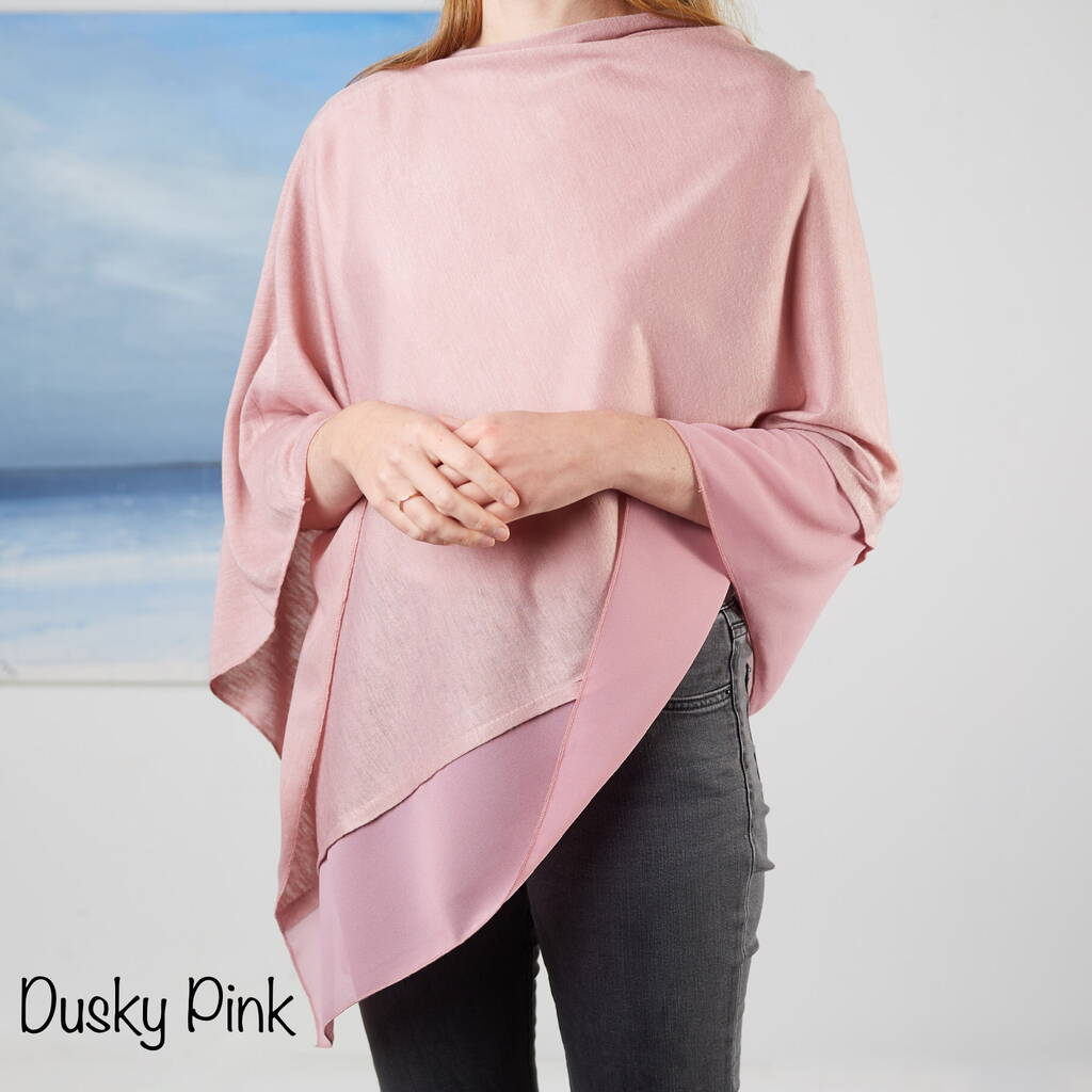 Light Weight Wool Mix Poncho