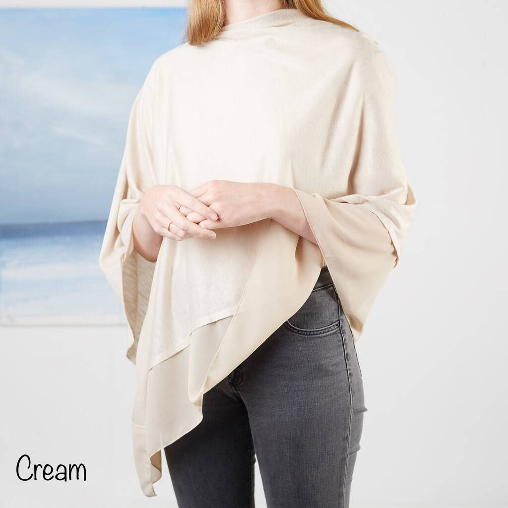 Light Weight Wool Mix Poncho