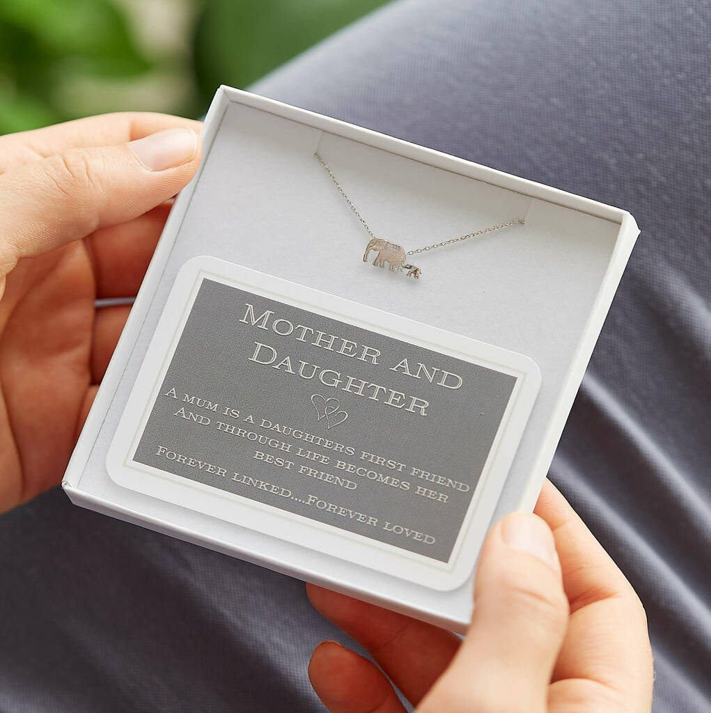 Mother And Daughter Forever Linked Elephant Necklace My Posh Shop