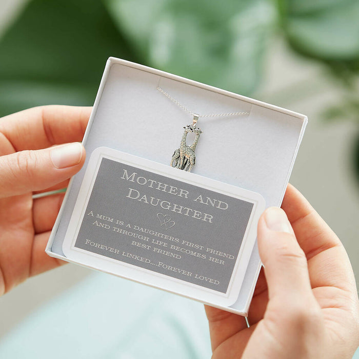 Mother And Daughter Forever Linked Giraffe Necklace