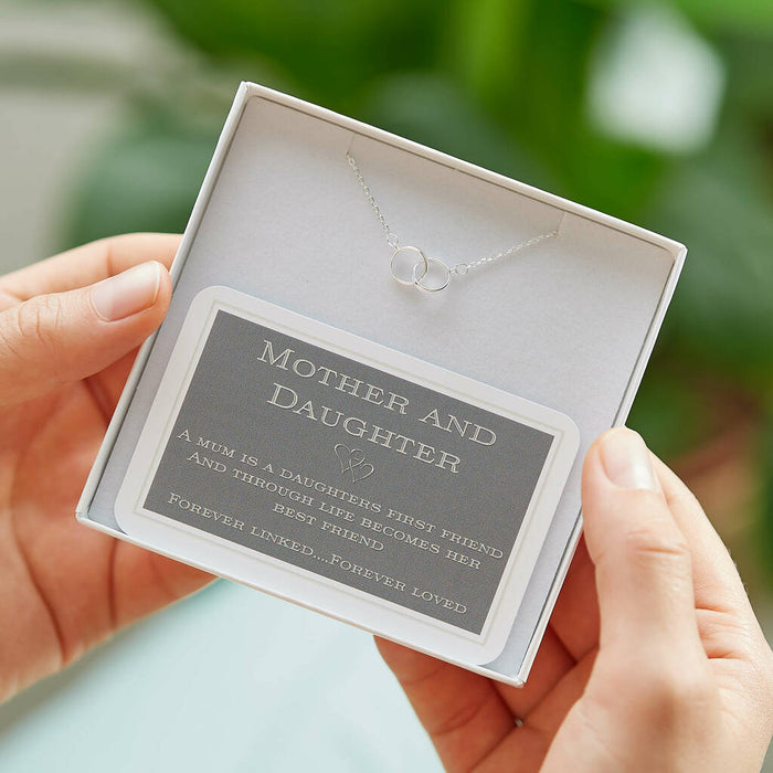 Mother And Daughter Forever Linked Sterling Necklace