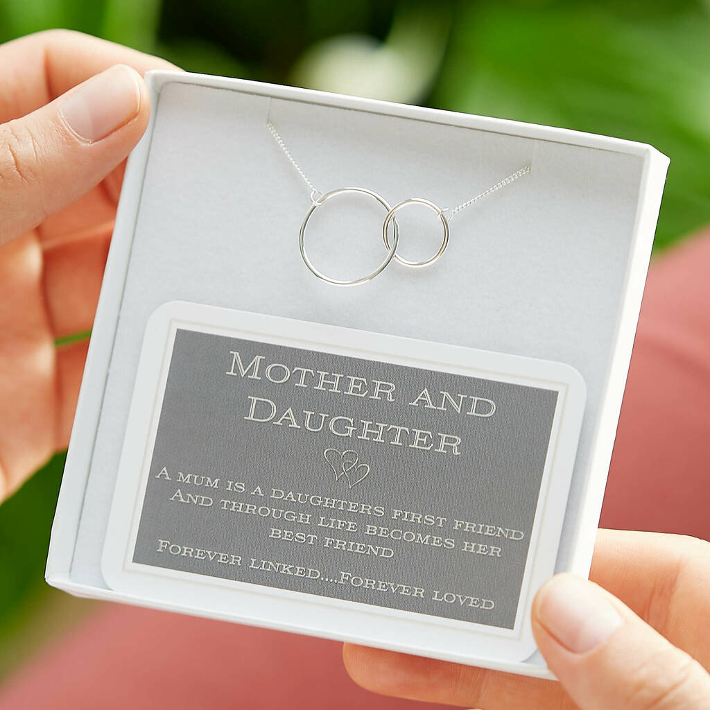 Mother And Daughter Infinity Circles Necklace