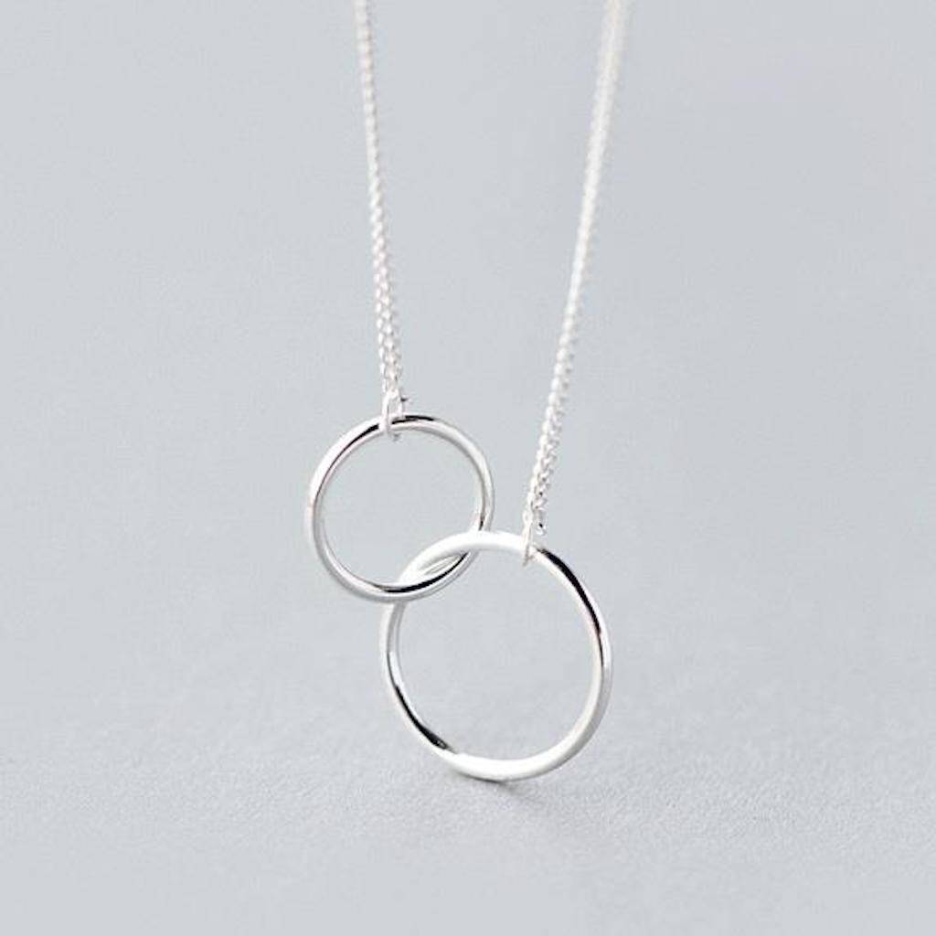 Mother And Daughter Infinity Circles Necklace