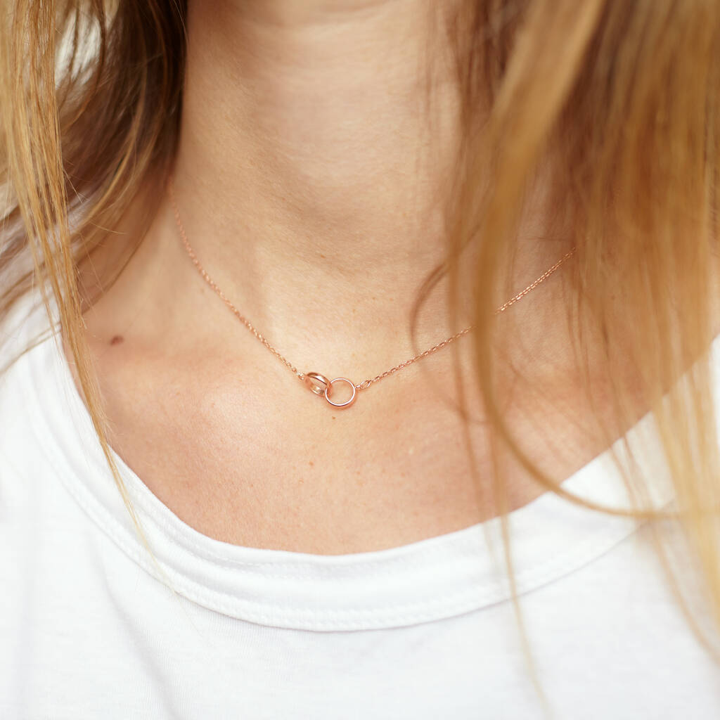 Mother And Daughter Forever Linked Sterling Necklace