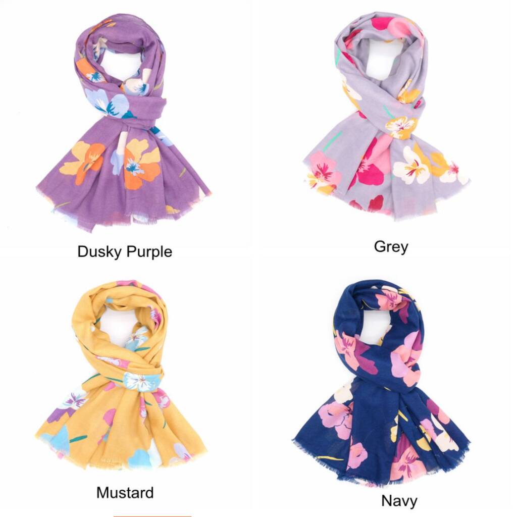 Mothers Day Viola Print Scarf