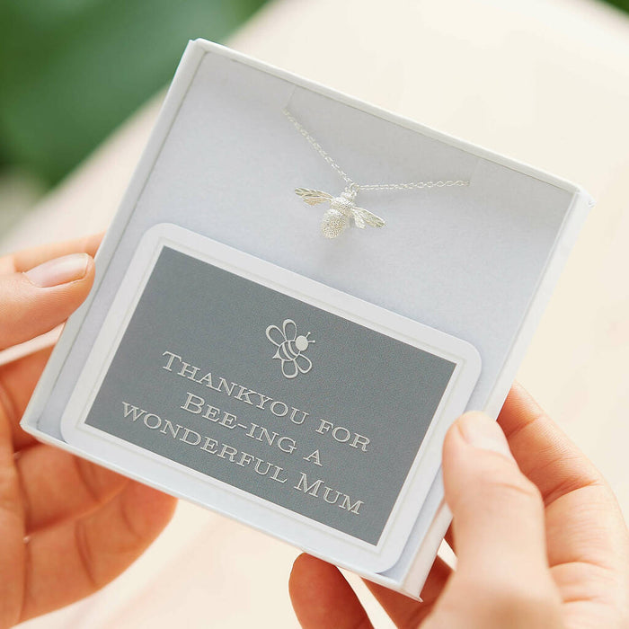 Mothers Sterling Bee Necklace