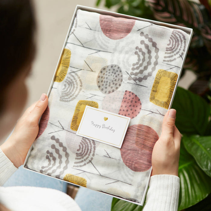 Retro Garden Print Scarf