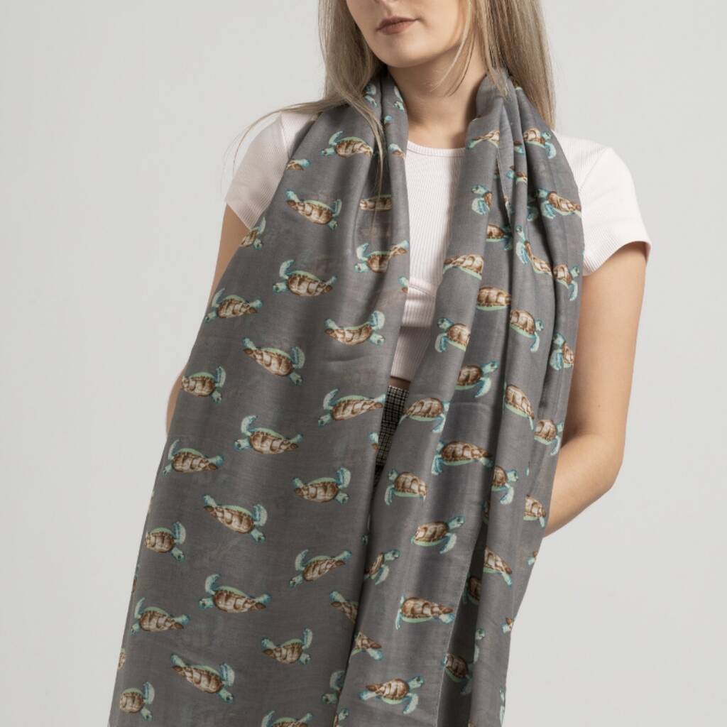 Sea Turtle Print Scarf