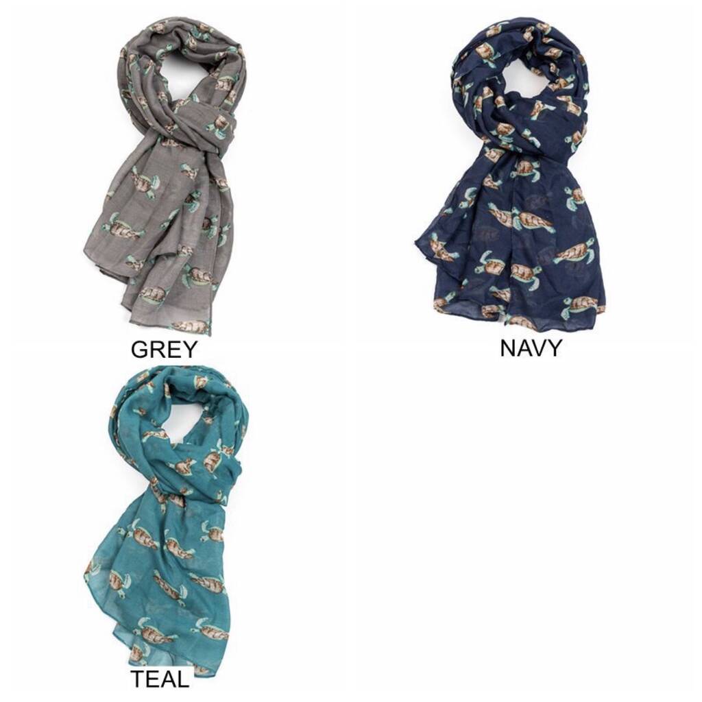 Sea Turtle Print Scarf