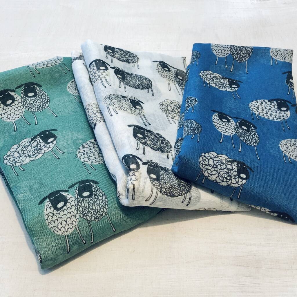 Sheep Sketch Print Scarf