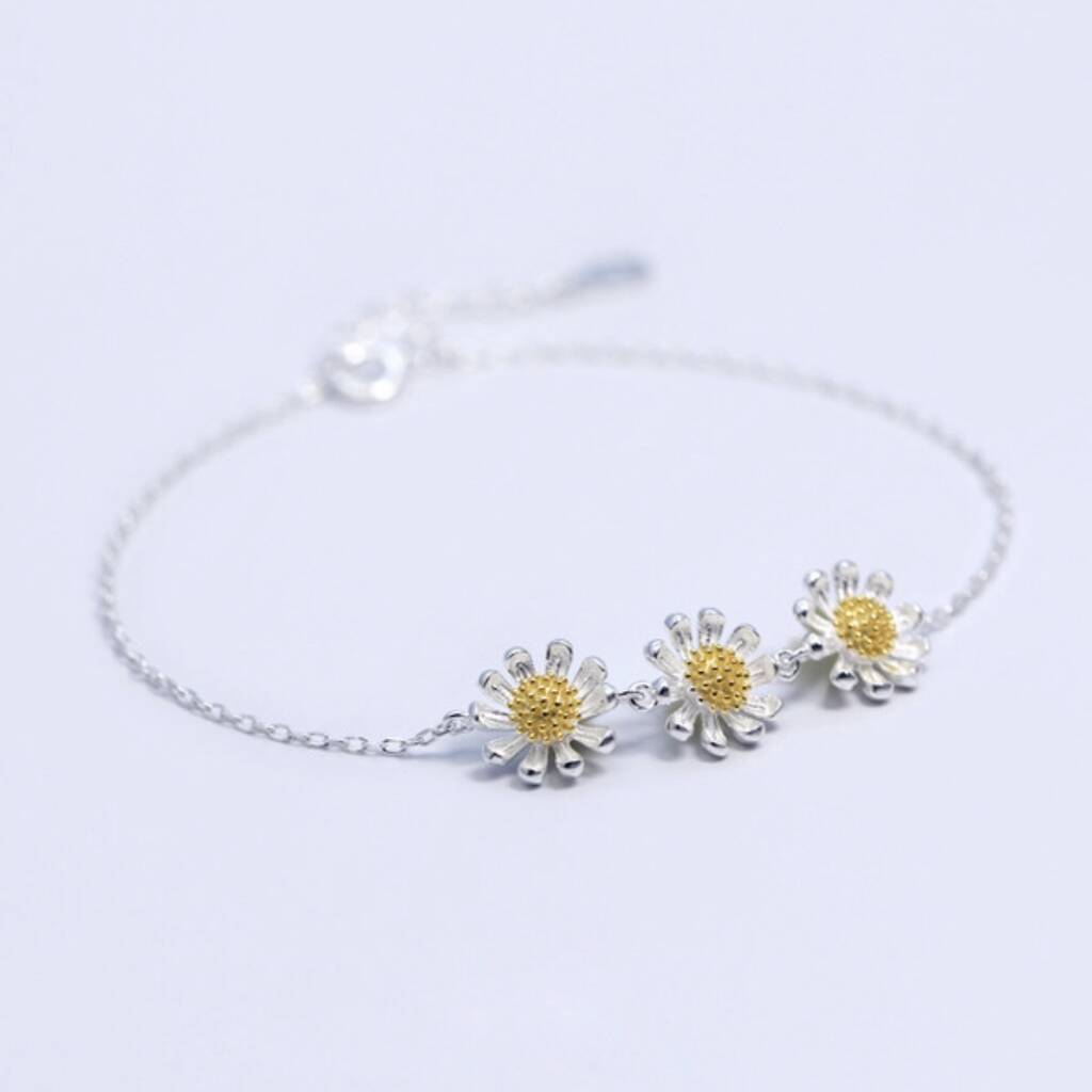 Sterling Silver Daisy Petals Bracelet