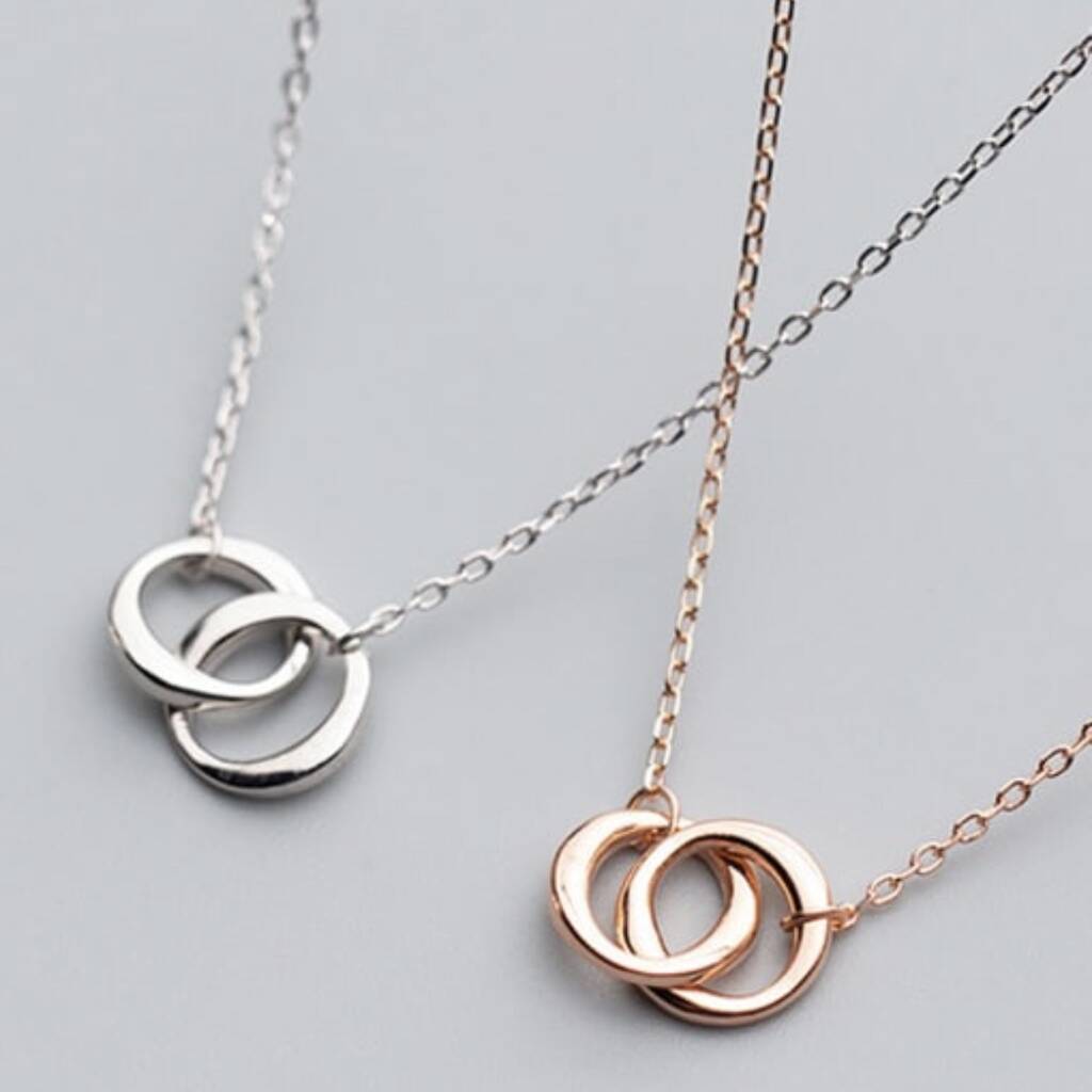 Sterling Silver Friendship Infinity Necklace