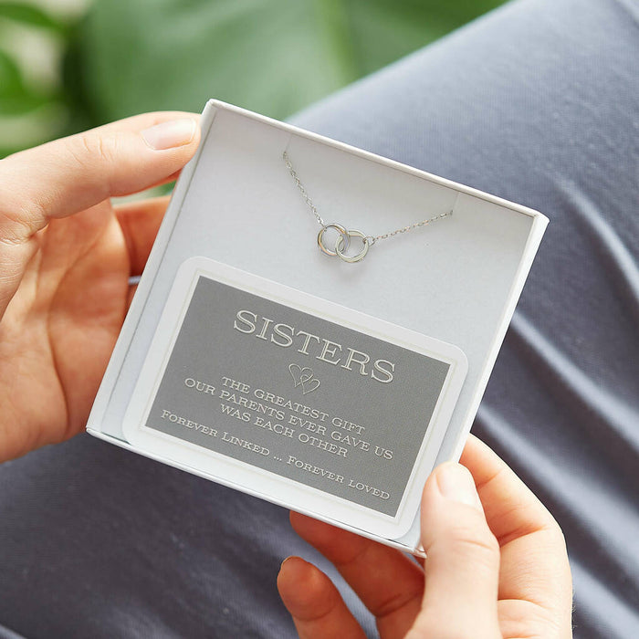 Sterling Silver Sisters Infinity Necklace
