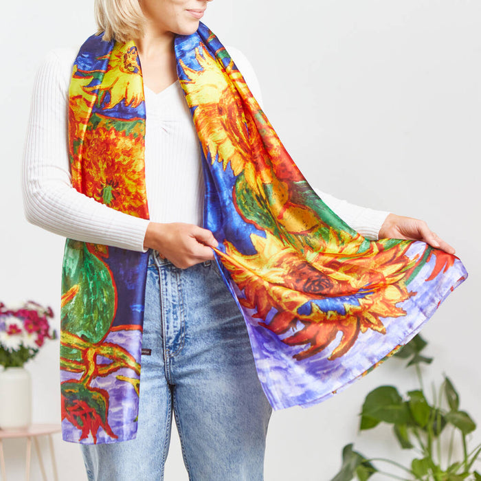 Van Gogh Sunflower Silk Scarf