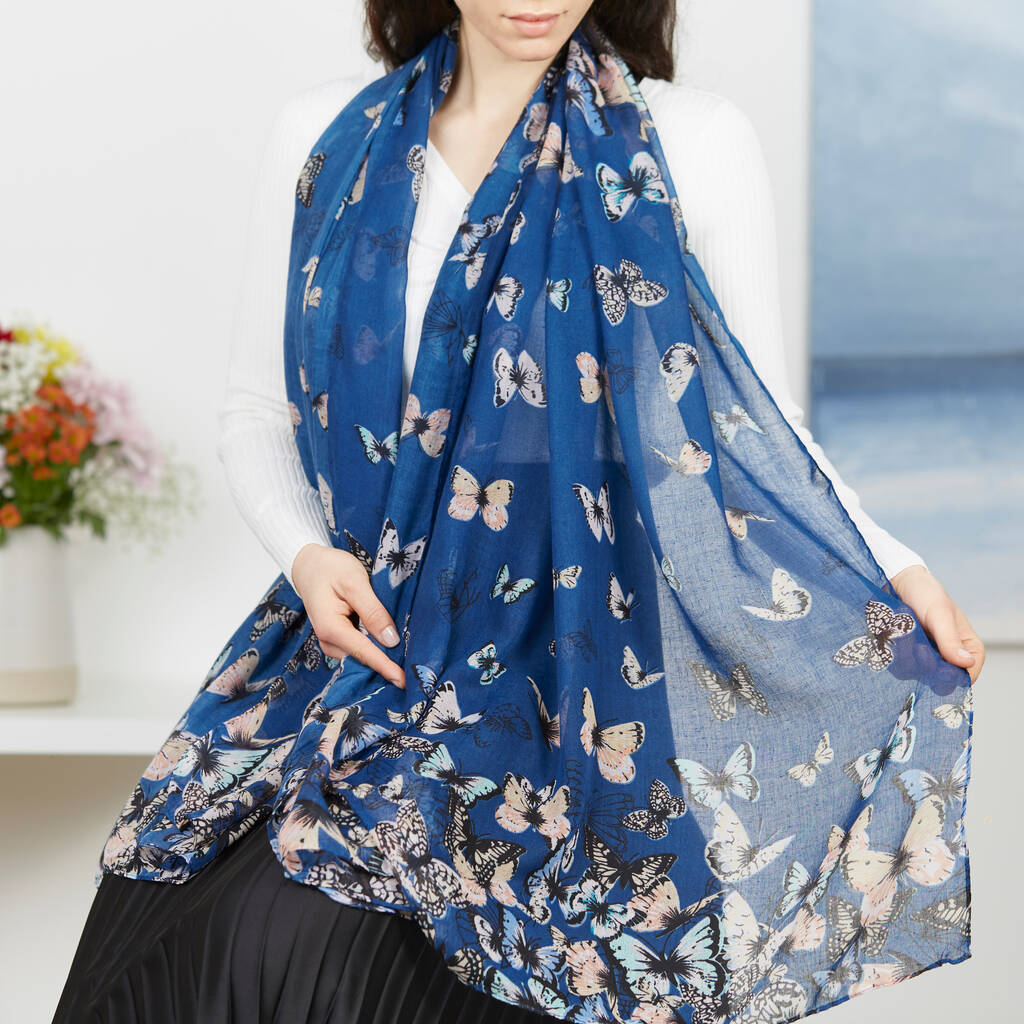 Butterfly Flutter Print Scarf