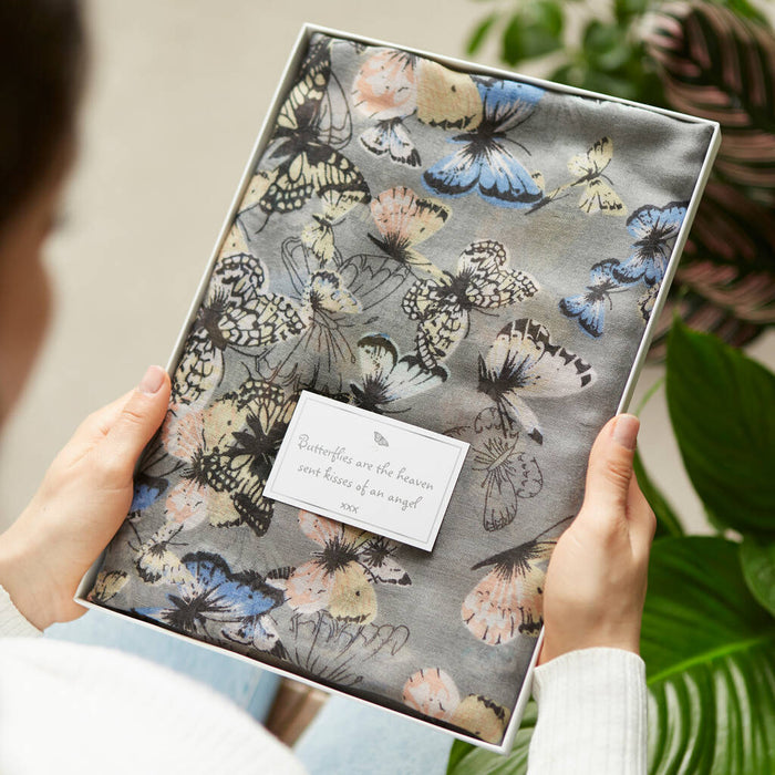 Butterfly Flutter Print Scarf